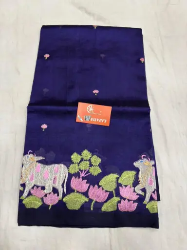 Pure Handloom Mangalagiri Cotton Silk Ready to Wear Saree